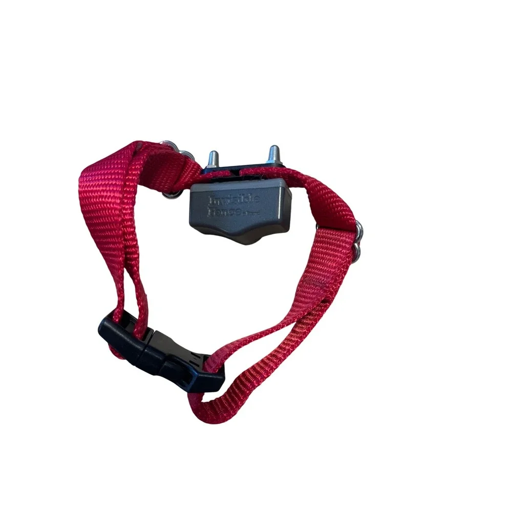 Invisible Fence Shields Receiver Collar RIG00-14107 Red Nylon Adjustable Dog Pet